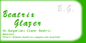 beatrix glazer business card